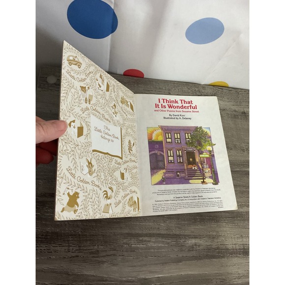 1984 Golden Book “I Think That It Is Wonderful” Sesame Street - Picture 3 of 10